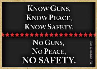 Know Guns, Know Peace, Know Safety - No Guns, No Peace, NO SAFETY. 2.5 X 3.… 09463