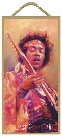 Jimi Hendrix Wood Sign 14052