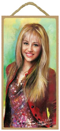 Hannah Montana (with red jacket) Wood Sign 14092