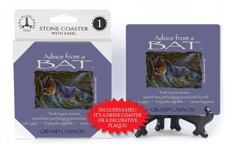 Bat / Advice From - 4" x 4" table coaster - 1 per pack with easel - officia... 16107