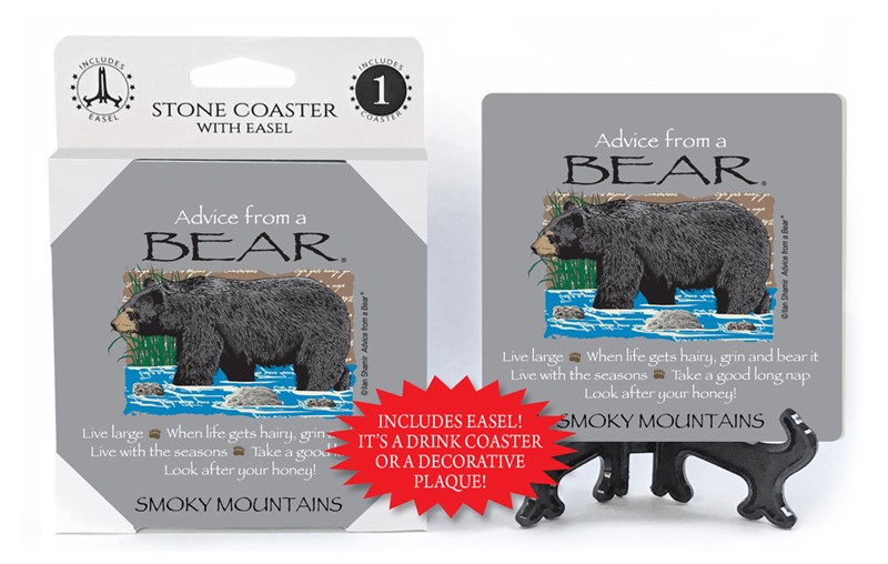 Bear / Advice From - 4" x 4" table coaster - 1 per pack with easel - offici… 16109