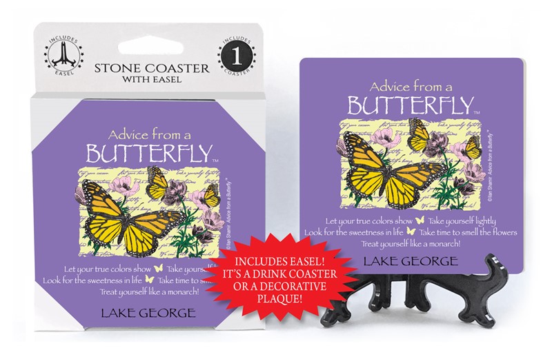 Butterfly / Advice From - 4" x 4" table coaster - 1 per pack with easel - o… 16118