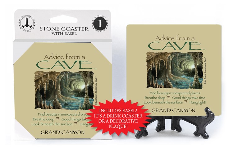 Cave / Advice From - 4" x 4" table coaster - 1 per pack with easel - offici… 16124