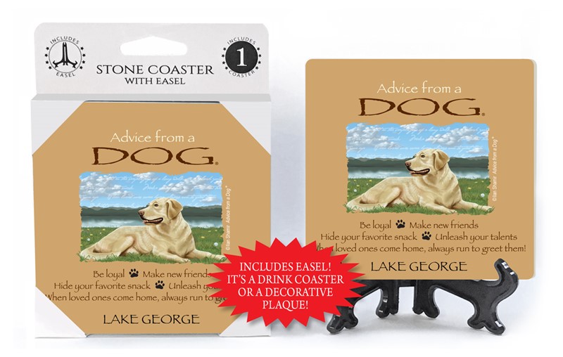 Dog / Advice From - 4" x 4" table coaster - 1 per pack with easel - officia... 16132