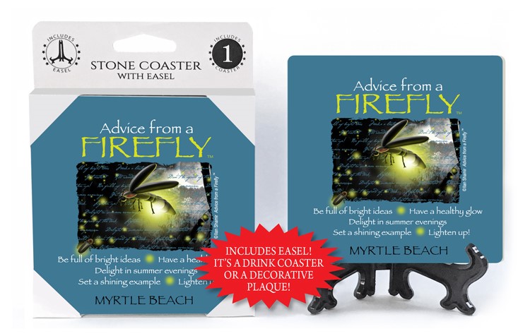 Firefly / Advice From - 4" x 4" table coaster - 1 per pack with easel - off… 16139