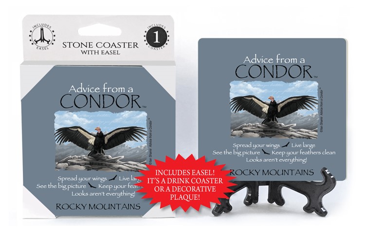 Condor / Advice From - 4" x 4" table coaster - 1 per pack with easel - offi... 16249