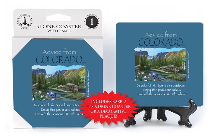 Colorado / Advice From - 4" x 4" table coaster - 1 per pack with easel - of… 16253