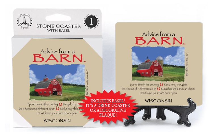 Barn / Advice From - 4" x 4" table coaster - 1 per pack with easel - offici... 16280