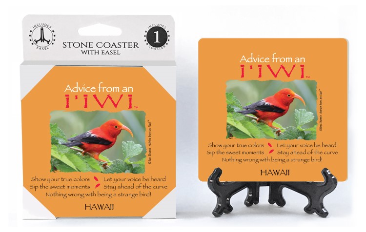 I'iwi / Advice From - 4" x 4" table coaster - 1 per pack with easel - offic… 16332