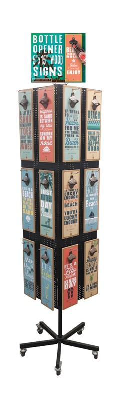 1 - 5" x 15" Bottle Opener Display featuring the artwork of SJT - beach the… 485012