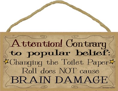 Changing the toilet paper roll (stars) 5" x 10" wood plaque, sign - Feature… 91882