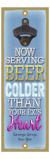 Now serving beer colder than your ex's heart - ice blue background 07452