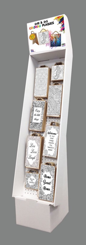 1 - Coloring wood plaques - color then hang your artwork! Cardboard Floor D… 48956