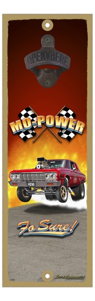Mo-Power - Fo Sure! (red hot rod) 5" x 15" bottle opener 31946