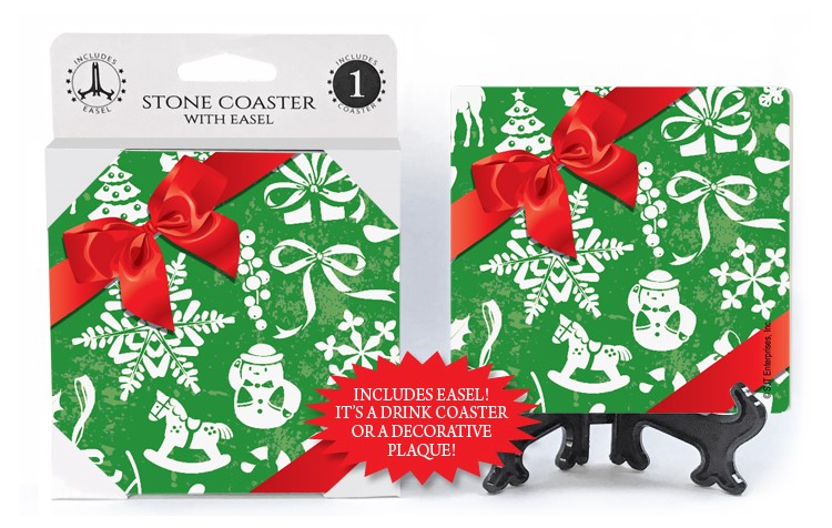 Christmas wrapping paper with icon of christmas pattern - Red ribbon on cor... 71594
