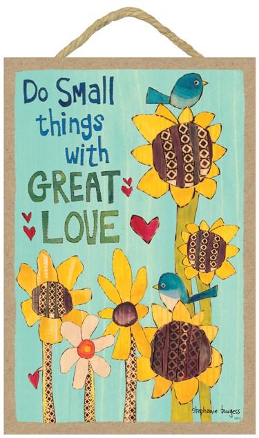 Do small things with great love (sunflowers and blue birds, sky blue backgr… 55912