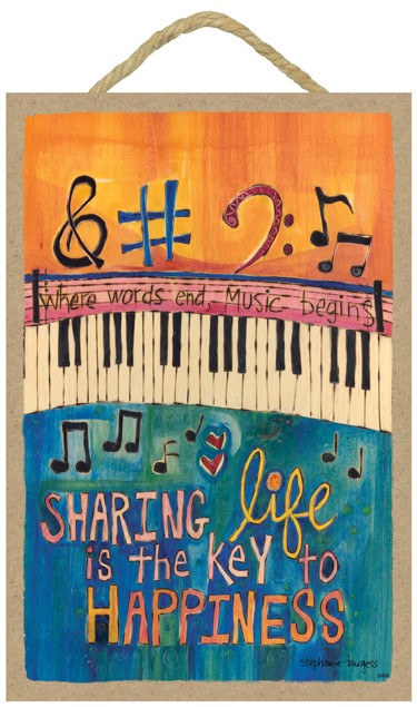 Sharing life is the key to happiness - where words end, music begins (piano… 55939