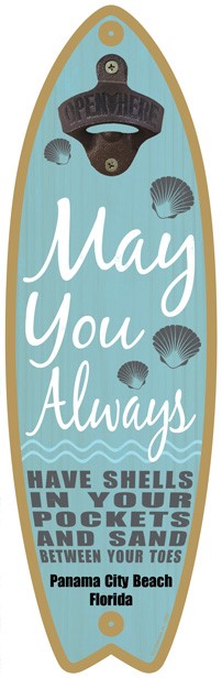 May you always have shells in your pockets - Surfboard bottle opener 07221