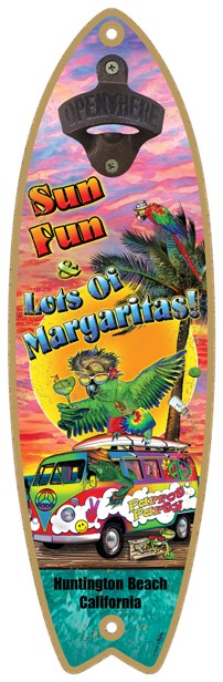 Sun fun & Lots of Margaritas! - Surfboard bottle opener 27006