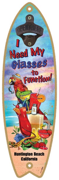 I need my glasses to function! Surfboard bottle opener 27010