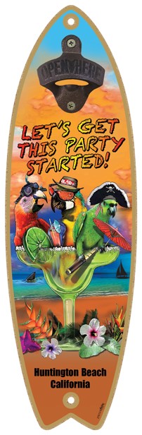 Let's get this party started! Surfboard bottle opener 27013