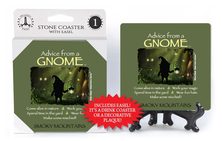 Gnome / Advice From - 4" x 4" Table Coaster - 1 Per Pack With Easel 16360