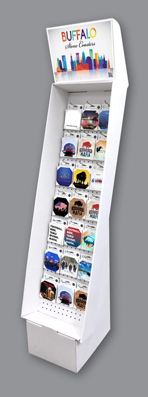 1- BUFFALO, NY TABLE COASTERS - Cardboard Floor Display 48961