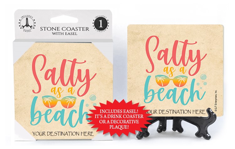 Salty as a beach absorbent stone coaster 46411