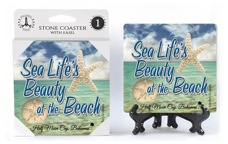 Sea Lifes beauty at the beach  sand dollar   sky    1-pack with easel absorbent 08218