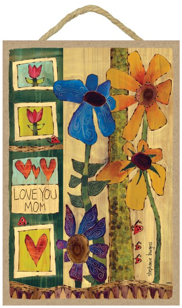 Love You Mom With Colorful Flowers - Painted Peace 55953