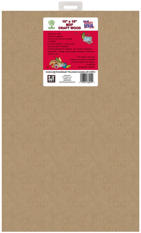 10" x 16"  MDF wood for crafting 38204