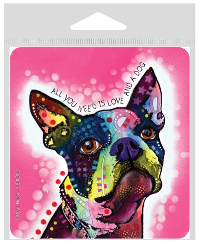 Boston Terrier - 1 (All you need) large 4" x 4.25" vinyl sticker LS00002