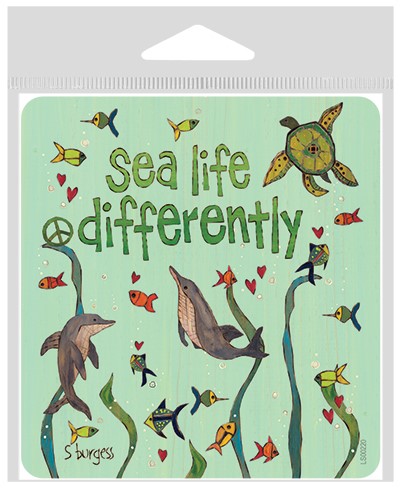 Sea life differently large sticker. LS00220