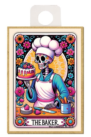 The Baker Tarot Card Wood Magnet 09797
