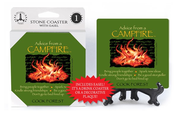 Campfire / Advice From - 4" x 4" table coaster - 1 per pack with easel - of...