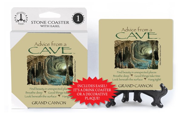Cave / Advice From - 4" x 4" table coaster - 1 per pack with easel - offici…