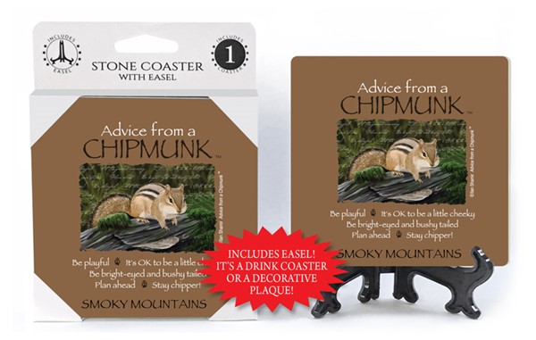Chipmunk / Advice From - 4" x 4" table coaster - 1 per pack with easel - of...