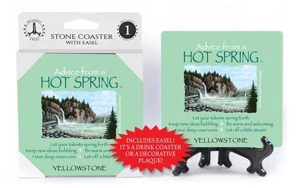 Hot Spring / Advice From - 4" x 4" table coaster - 1 per pack with easel - ...
