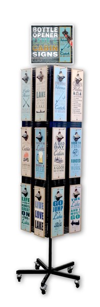 1 - 5" x 15" Bottle Opener Display - Lake & Cabin themed which contains 24 …