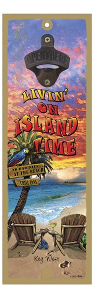 Island Time - 5x15 bottle opener - Michael Messina