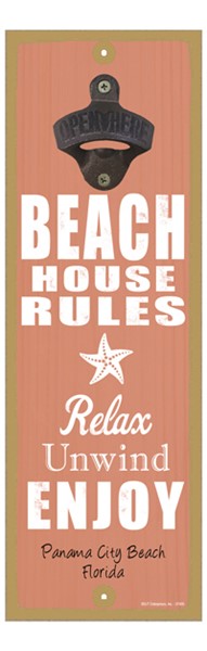 Beach house rules - Relax - Unwind - Enjoy (starfish image)