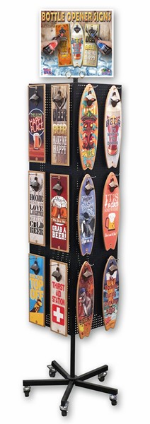 1 - 5" x 15" Bottle Opener Display - beer theme - contains 24 facings, 3 ea…