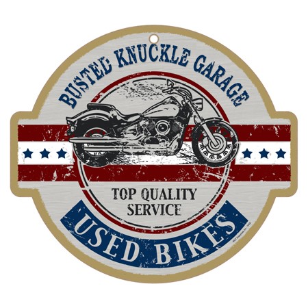Busted Knuckle Garage - Used Bikes - Motorcycle 10" wood plaque, sign