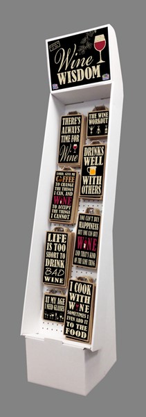 WINE / BEER THEME WOOD SIGNS - Sells great any time of the year - Cardboard...