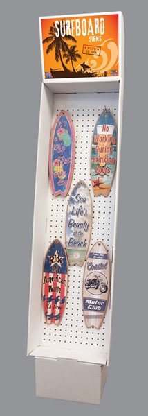 SURFBOARD WOOD SIGNS - Surfboard shaped plaques with beach artwork - great ...