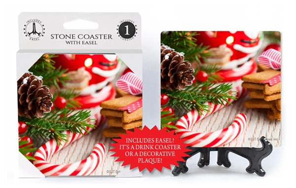 Christmas theme - Candy Cane, ginger bread stars, pine cone and pine branch...