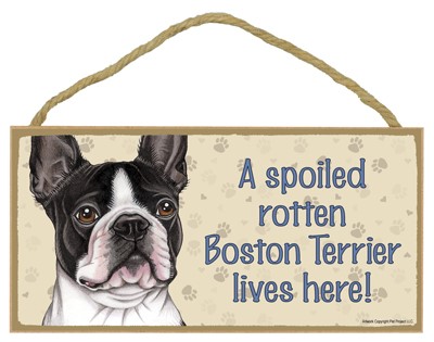 Spoiled Rotten Wood Dog Signs