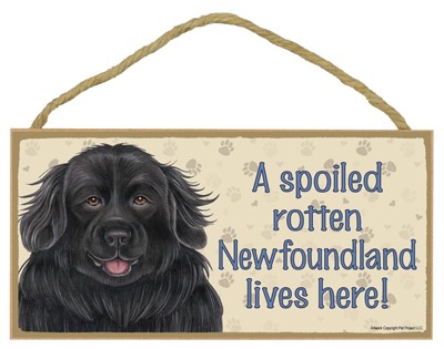 Dog plaques that are USA made that measure 5" x 10" in size - A spoiled rot…