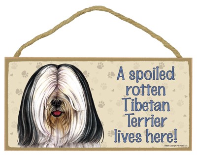 Dog plaques that are USA made that measure 5" x 10" in size - A spoiled rot…