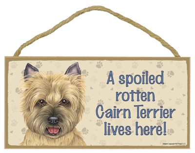 Dog plaques that are USA made that measure 5" x 10" in size - A spoiled rot…